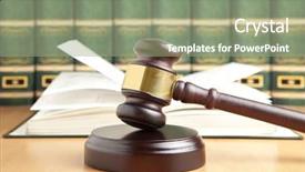  Presentation with gavel - Slides with government law - gavel background and a mint green colored foreground