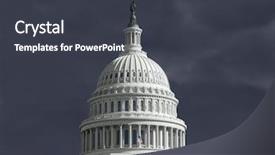  Presentation with thunderstorm - Theme featuring government law - united states capitol with thunderstorm background and a dark gray colored foreground