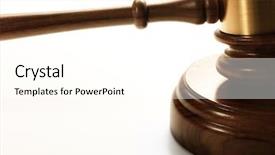  Presentation with gavel - PPT theme consisting of government law - wooden gavel and soundboard background and a  colored foreground