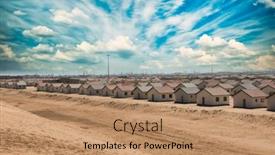  Presentation with housing - PPT theme with government-low-cost-housing background and a coral colored foreground