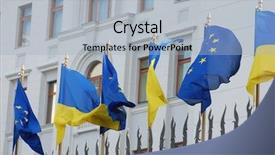  Presentation with president - Audience pleasing PPT theme consisting of government portal - office of the president backdrop and a  colored foreground