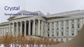  Presentation with treasury - Beautiful PPT layouts featuring government spending - washington dc - the treasury backdrop and a sky blue colored foreground