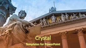  Presentation with parliament - Theme consisting of government statue of pallas athena background and a tawny brown colored foreground