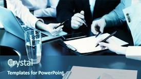  Presentation with office mix of people - Cool new presentation theme with government strategy - business people working in office backdrop and a  colored foreground