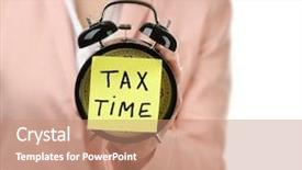  Presentation with pink white - Beautiful slides featuring govertment notices - woman in pink suit holding backdrop and a coral colored foreground