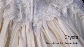  Presentation with christian wedding anniversary - Slides featuring ball gown - silk taffeta wedding dress background and a light gray colored foreground