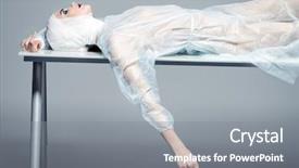  Presentation with bandages - Colorful presentation theme enhanced with gown lying on the operating backdrop and a gray colored foreground