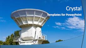  Presentation with satellite dish - Slides with gps antenna - satellite dish background and a  colored foreground