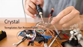  Presentation with drone - Colorful slide set enhanced with gps control - drone installation at home backdrop and a  colored foreground