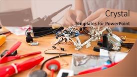  Presentation with drone - Audience pleasing PPT theme consisting of gps control - making of drone backdrop and a  colored foreground