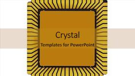  Presentation with processor - Colorful slides enhanced with gpu - computer processor isolated on white backdrop and a  colored foreground