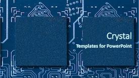  Presentation with high technology - PPT theme enhanced with gpu - high technology - computer electronics background and a ocean colored foreground
