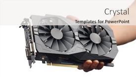  Presentation with video - Theme featuring gpu-video-card-in-hand background and a white colored foreground