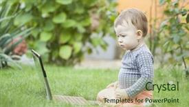  Presentation with baby - Beautiful theme featuring vintage photo date 31 december on calendar and christmas tree with lights and decoration new years eve concept backdrop and a coral colored foreground.
