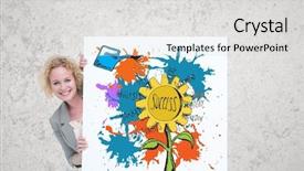  Presentation with composite - Audience pleasing presentation theme consisting of gr - digital composite of portrait backdrop and a light gray colored foreground