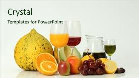  Presentation with oil - Presentation theme enhanced with gr - fruit juice and oil composition background and a  colored foreground