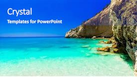  Presentation with turquoise beach - Audience pleasing PPT theme consisting of gr - turquoise sea of amazing porto backdrop and a cobalt blue colored foreground