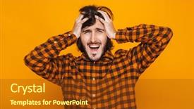  Presentation with man head in hands - Amazing presentation design having grab - portrait of uptight man grabbing backdrop and a tawny brown colored foreground