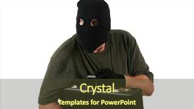  Presentation with peoples - Presentation theme enhanced with grab bag - burglar with a black ski background and a tawny brown colored foreground