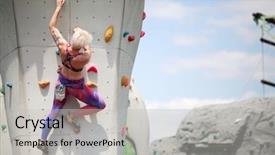  Presentation with rock climbing - Cool new slides with grab bag - photo from back of sports backdrop and a light gray colored foreground