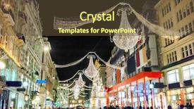  Presentation with vienna - Cool new PPT theme with graben street by night backdrop and a tawny brown colored foreground