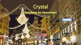  Presentation with vienna - Beautiful PPT layouts featuring graben street by night backdrop and a tawny brown colored foreground