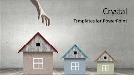  Presentation with paper hand drawn politics - PPT theme enhanced with grabs drawn on paper house background and a  colored foreground