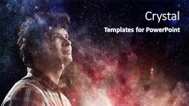  Presentation with grace - Presentation theme enhanced with grace-of-space-mixed-media background and a black colored foreground