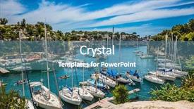  Presentation with water park - Amazing presentation design having calanques in provence between marseille backdrop and a teal colored foreground