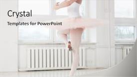  Presentation with dance - Amazing theme having gracefull ballerina in a dance backdrop and a  colored foreground