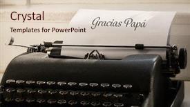  Presentation with papa noel - Amazing slide deck having gracias papa written on paper backdrop and a lemonade colored foreground