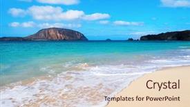  Presentation with sand play - Presentation theme having la nature - view of the white sand background and a lemonade colored foreground