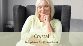  Presentation with mature students sitting at desks - Theme enhanced with graciousness - attractive mature woman sitting background and a  colored foreground