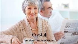  Presentation with reading and math - Slides with graciousness - portrait of mature woman background and a coral colored foreground