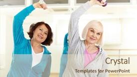  Presentation with physical cemsitry - Slide deck having graciousness - portrait of sporty females doing background and a cream colored foreground