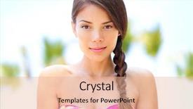  Presentation with hawaii - Presentation design consisting of graciousness - wellness beauty tanned woman background and a coral colored foreground