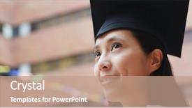  Presentation with graduation black graduate hat - Theme with grad - confident woman get graduation background and a  colored foreground