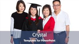  Presentation with follow up a family - Cool new slides with grad - happy family gathered together backdrop and a ocean colored foreground