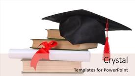  Presentation with diploma - Slide set consisting of grad-hat-with-diploma background and a lemonade colored foreground