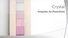  Presentation with title - Amazing slide deck having gradated-colored-wooden-blocks-background backdrop and a white colored foreground