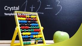  Presentation with concept - Colorful PPT theme enhanced with grade 1 - 1 2 3 concept backdrop and a wine colored foreground