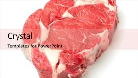  Presentation with beef - Presentation theme enhanced with grade 1 - fresh raw beef steak isolated background and a coral colored foreground
