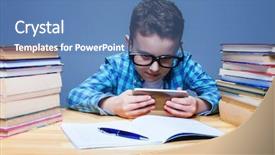  Presentation with pupil - Beautiful PPT layouts featuring grade 1 - young pupil playing on his backdrop and a  colored foreground