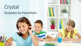  Presentation with full length portrait two men women brown sweater - Colorful presentation design enhanced with grade 2 - portrait of lovely girl backdrop and a sky blue colored foreground