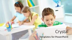  Presentation with networking - Theme consisting of grade 2 - portrait of smart lad background and a lemonade colored foreground