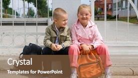  Presentation with back to school - Beautiful presentation design featuring grade 6 - back to school backdrop and a coral colored foreground