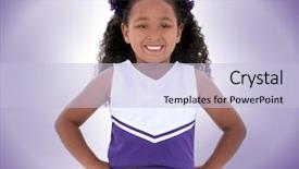  Presentation with old - PPT theme having grade 6 - beautiful six year old cheerleader background and a light blue colored foreground