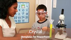  Presentation with elementary school - PPT layouts featuring grade 6 - child at an elementary school background and a coral colored foreground