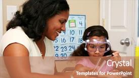  Presentation with elementary - Cool new slides with grade 6 - child at an elementary school backdrop and a coral colored foreground