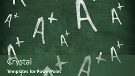  Presentation with green chalkboard - Presentation theme featuring grade-against-green-chalkboard background and a ocean colored foreground